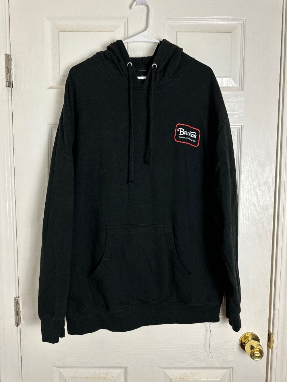 Brixton Standard Fit Black Logo Hooded Sweatshirt Men Size XXL